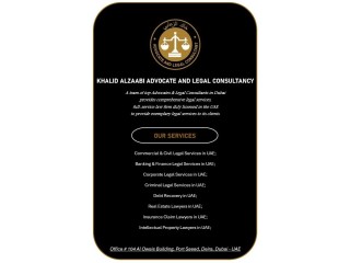 يقدم مكتب خالد الزعابي للمحاماة فريقا من أفضل المحامين والمستشارين القانونيين في دبي خدمات قانونية شاملة.