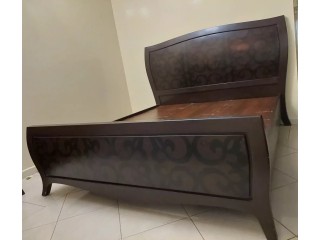 Wooden bed+tables