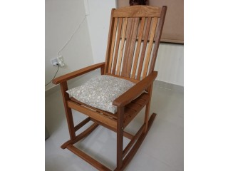 Moving wooden chair