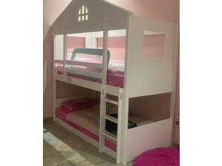 Wooden bunk bed