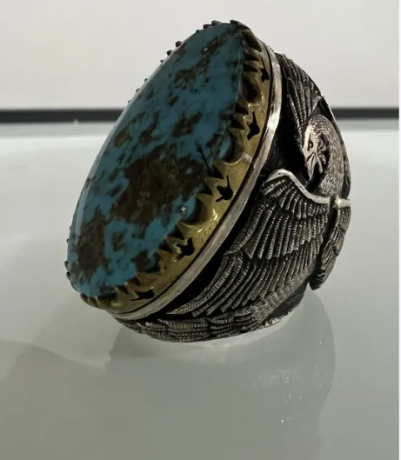 original-turquoise-stone-ring-phoenix-stirrup-and-rare-big-1