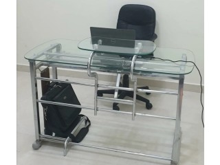 Glass office desk