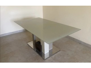 Glass dining table